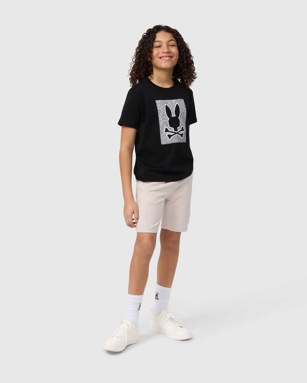 Tees Psycho Bunny Livingston Graphic Tee Noir Enfant | FDX-96451362